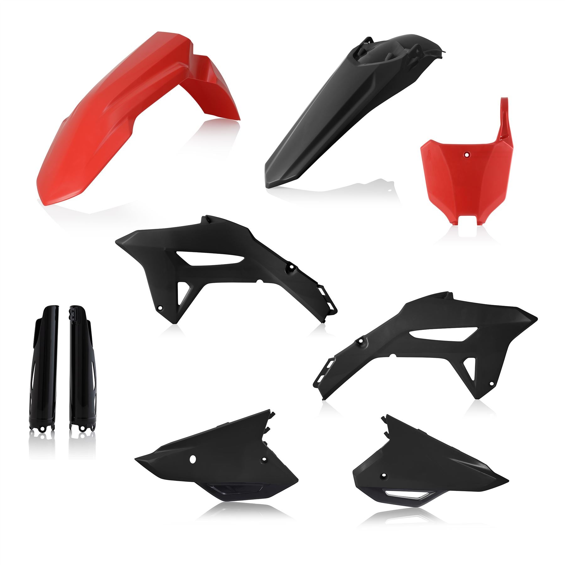 Acerbis Full Plastic Kit Red Black For HONDA CRF 250 R 2022-2024